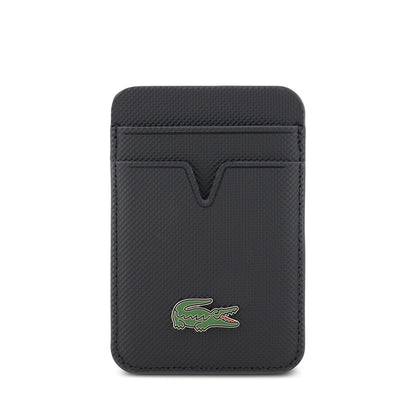 Lacoste Orijinal Lisanslı 2 Hazneli PU Pike Desenli İkonik Timsah Dokuma Logolu Magnetik Kartlık