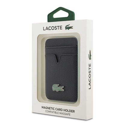 Lacoste Orijinal Lisanslı 2 Hazneli PU Pike Desenli İkonik Timsah Dokuma Logolu Magnetik Kartlık