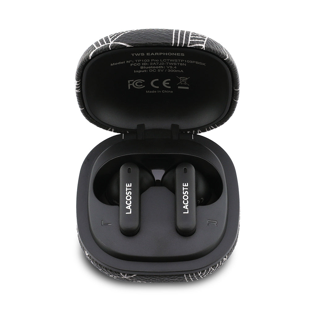 Lacoste Orijinal Lisanslı ANC/ENC Monogram Desenli TWS Kulak İçi Bluetooth Kulaklık v5.4