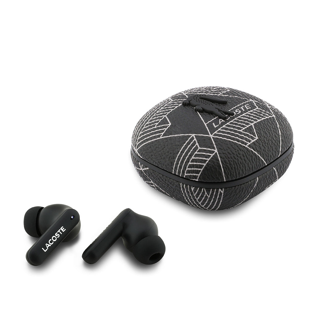 Lacoste Orijinal Lisanslı ANC/ENC Monogram Desenli TWS Kulak İçi Bluetooth Kulaklık v5.4
