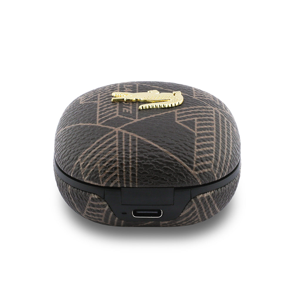 Lacoste Orijinal Lisanslı ANC/ENC Monogram Desenli TWS Kulak İçi Bluetooth Kulaklık v5.4