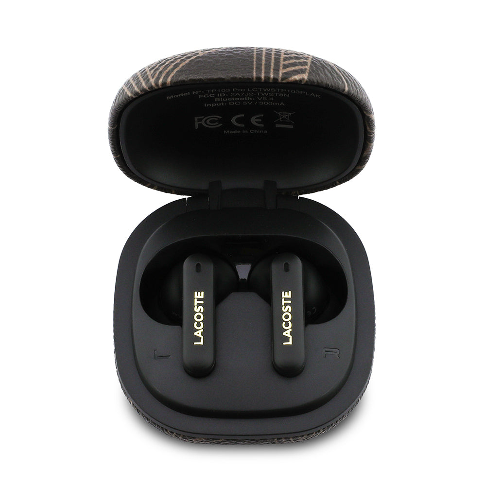 Lacoste Orijinal Lisanslı ANC/ENC Monogram Desenli TWS Kulak İçi Bluetooth Kulaklık v5.4
