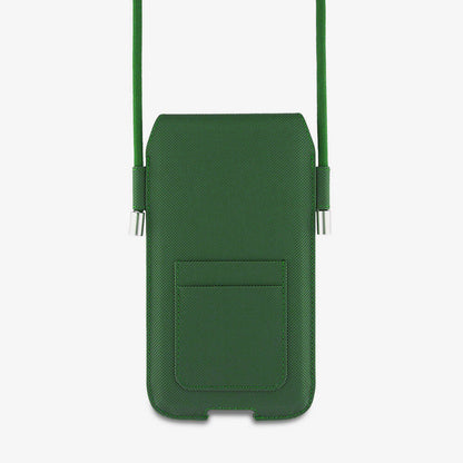 Lacoste Orijinal Lisanslı Çapraz Vücut Askılı PU Pike Desenli 6.7 inç'e Kadar Universal Kılıf