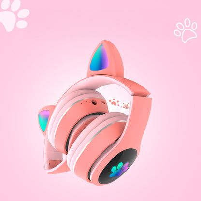 Lapas P40 Kedi Kulaklı Tasarımlı RGB Işıklı Bluetooth Kulaklık