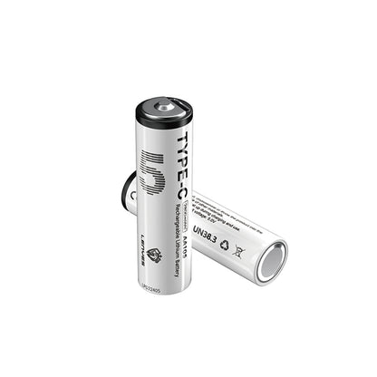 Lenyes AA105 Type-C Şarj Portlu Şarj Edilebilir AA Lityum-ion Pil 2800mWh 1.5V 2 Adet