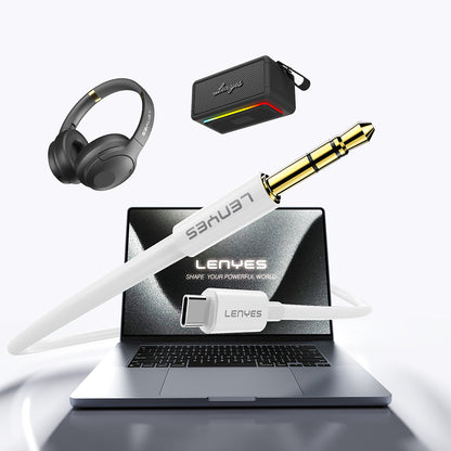 Lenyes AX102 Type-C to 3.5mm AUX Audio Kablo 1M