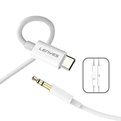 Lenyes AX106 Type-C to 3.5mm AUX Audio Kablo 1M