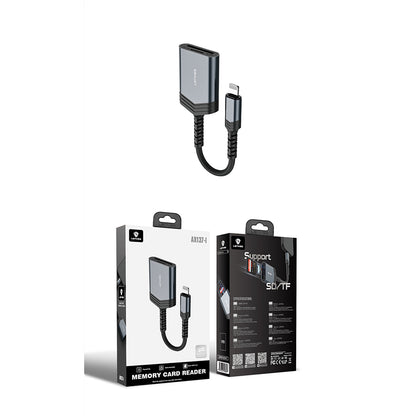 Lenyes AX137 2in1 Lightning to TF/SD Kart Çevirici Dönüştürücü