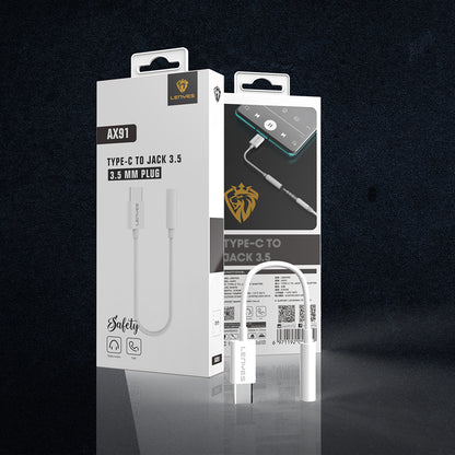 Lenyes AX91 Type-C to 3.5mm Hi-Fi Aux Çevirici Ses Adaptörü