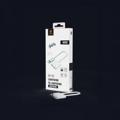 Lenyes AX92 Lightning to Lightning 2in1 Şarj ve Kulaklık Dönüştürücü Adaptör