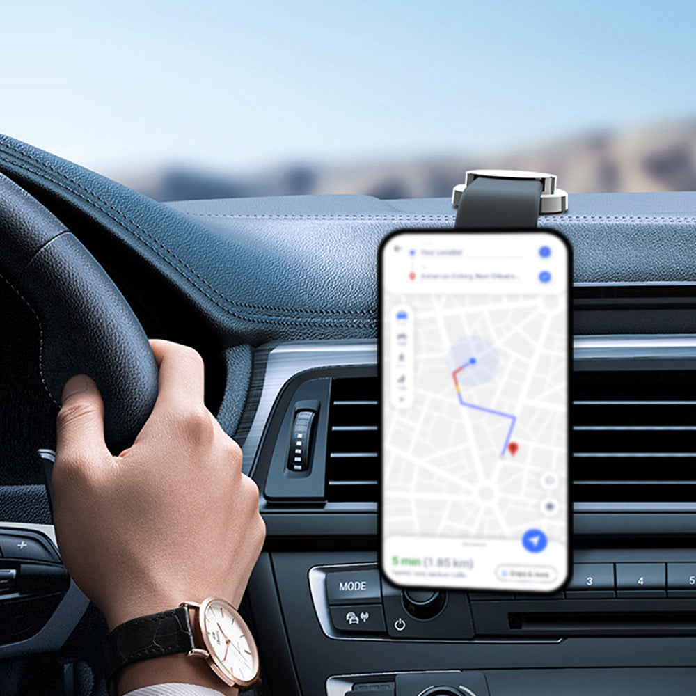 Lenyes CR171 Magnetik M-safe Uyumlu Bükülebilen Eğimi ve Düz Zemin Araç Telefon Tutucu