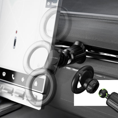 Lenyes CR183 M-safe Magnetik Özellikli 360 Derece Dönebilen Havalandırma Tasarım Araç Telefon Tutucu