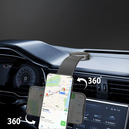 Lenyes CR185 Magnetik M-safe Uyumlu Bükülebilen Eğimi ve Düz Zemin Araç Telefon Tutucu