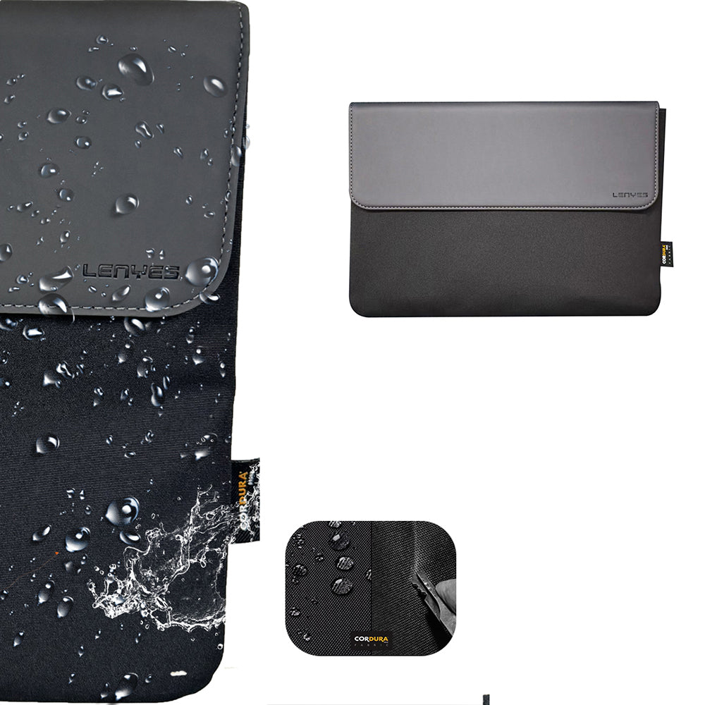 Lenyes LB503 Darbe Emici Su Geçirmez PU Cordura Kumaş 13-14 inç Laptop Çantası