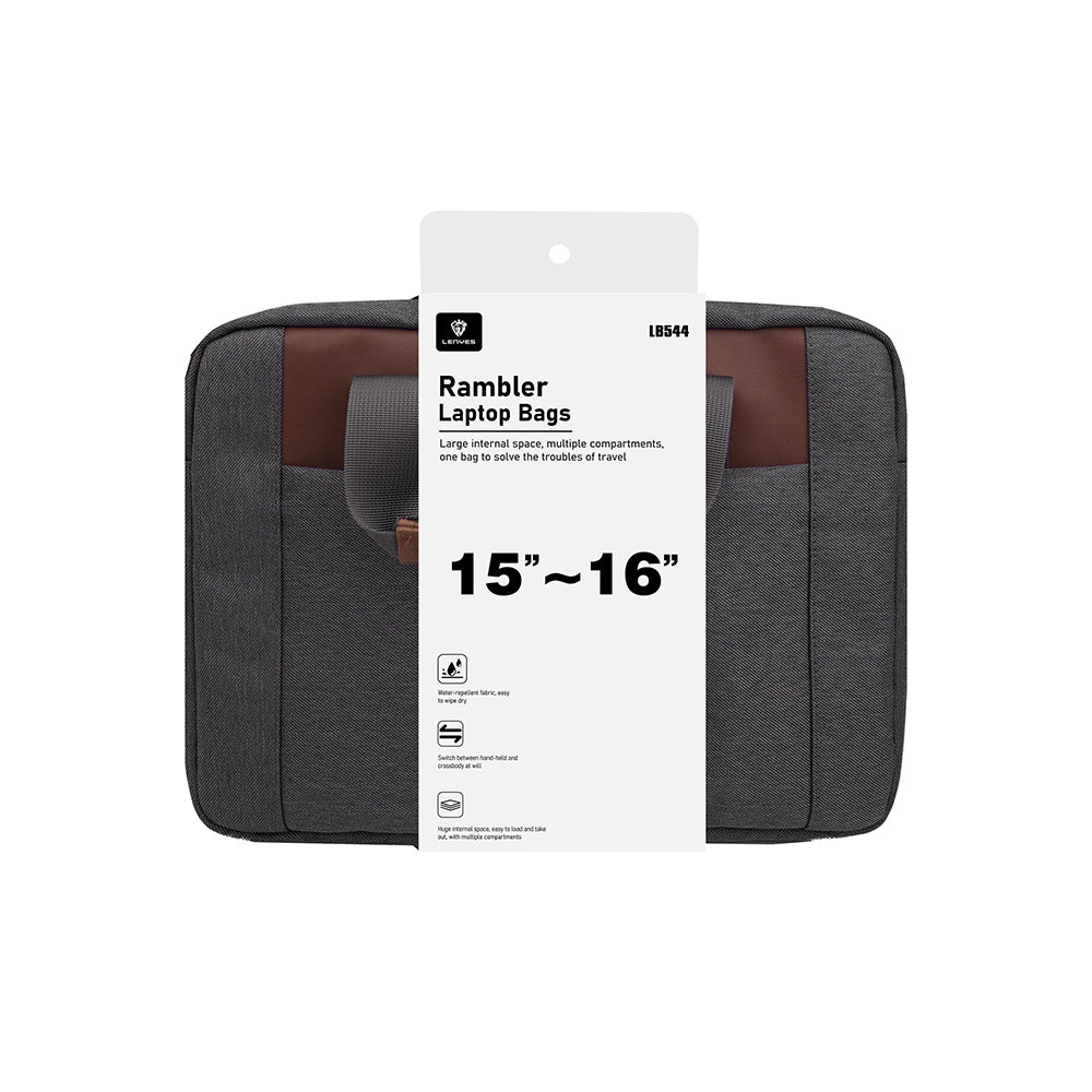 Lenyes LB544 Rambler Serisi Polyester Kumaş 15-16 inç Su Geçirmez Laptop Çantası