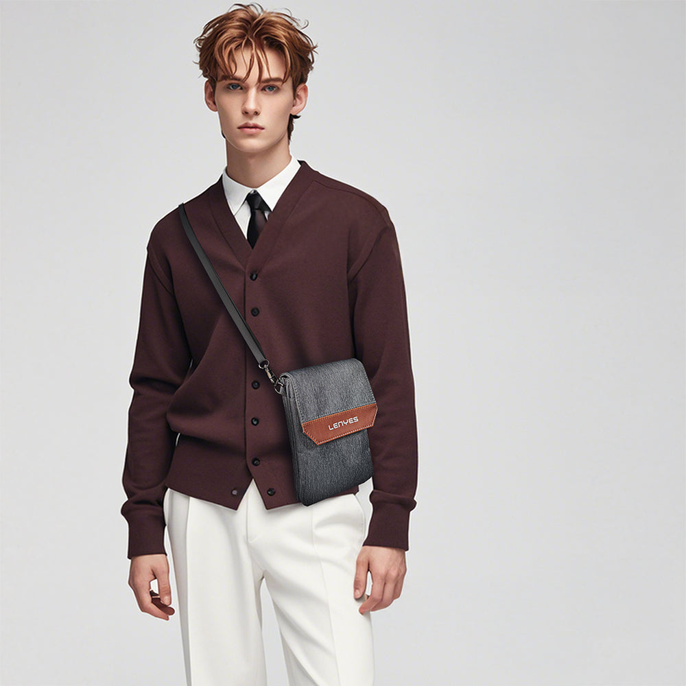 Lenyes LB546 Rambler Serisi Polyester Kumaş Su Geçirmez Mobil Aksesuar Çantası