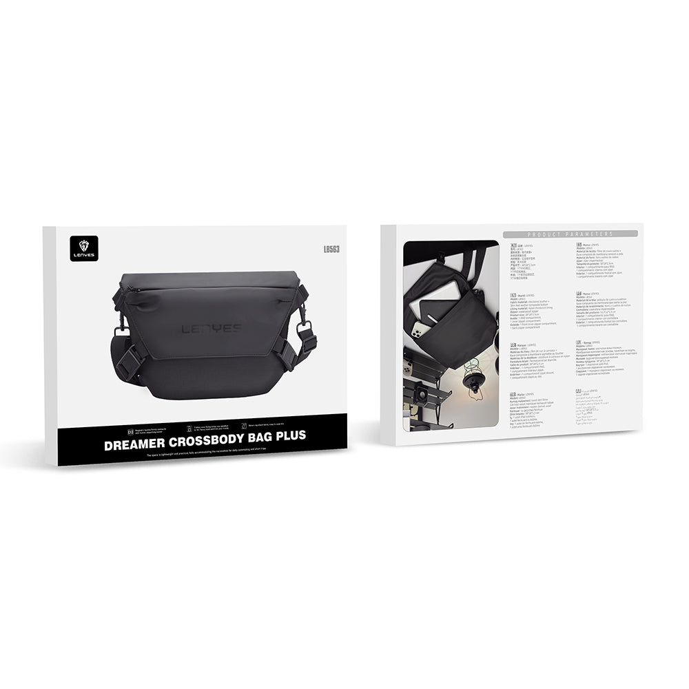 Lenyes LB563 Dreamer Crossbody Serisi Su Geçirmez Deri Tasarımlı Çapraz Vücut Çantası