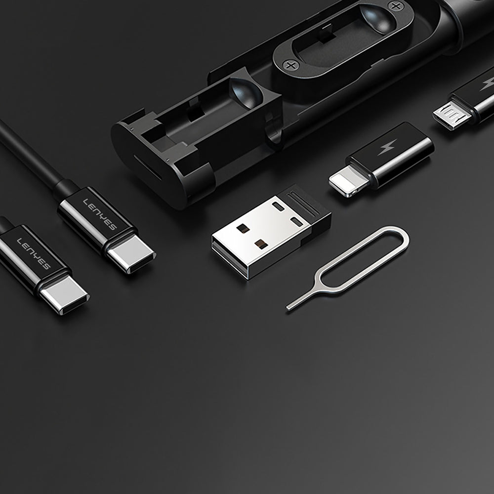 Lenyes LB605 5in1 Type-C to Type-C Kablolu 60W Çevirici Adaptör Seti Saklama Kutusu