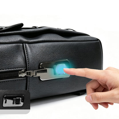 Lenyes LB735 Vesnara Serisi Parmak İzi Kilitli Su Geçirmez 15 inç Laptop ve Notebook Sırt Çantası