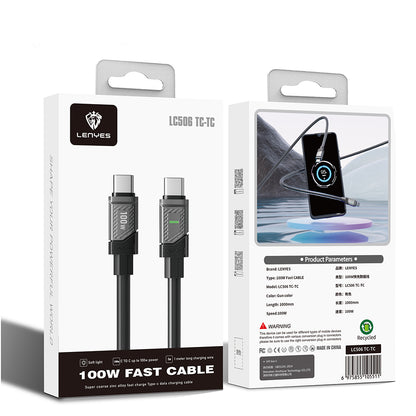 Lenyes LC506 Type-C to Type-C PD 100W Hızlı Şarj Özellikli Data ve Şarj Kablosu 1M