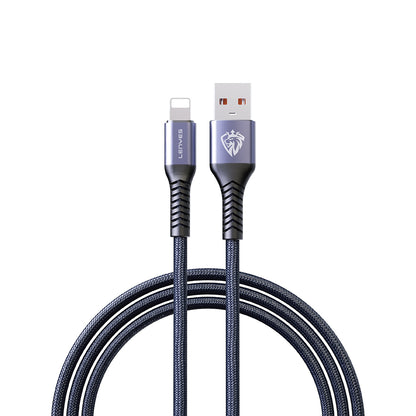 Lenyes LC510 USB-A to Lightning 2.4A Örgü Tasarımlı Hızlı Şarj Özellikli Data ve Şarj Kablosu 1M