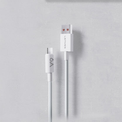 Lenyes LC518 USB-A to Type-C 6A Örgü Tasarımlı Hızlı Şarj Özellikli Data ve Şarj Kablosu 66W 1M