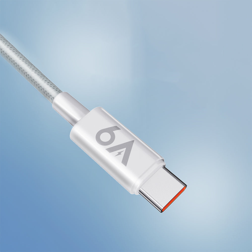 Lenyes LC518 USB-A to Type-C 6A Örgü Tasarımlı Hızlı Şarj Özellikli Data ve Şarj Kablosu 66W 1M