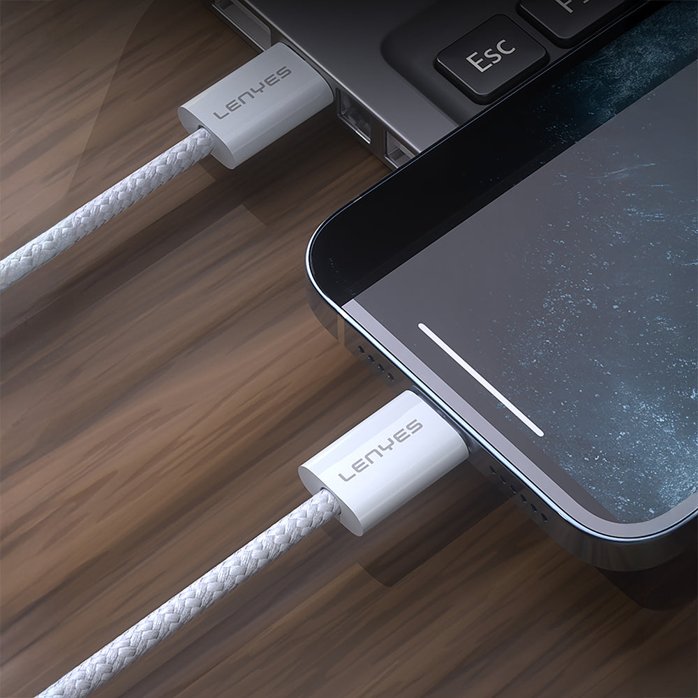 Lenyes LC526 Type-C to Type-C Akıllı Çip Koruma Özellikli Data ve Şarj Kablosu 60W 1.2M