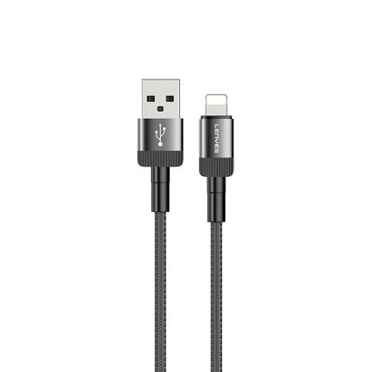 Lenyes LC546 USB-A to Lightning Örgü Tasarımlı Hızlı Şarj Özellikli Data ve Şarj Kablosu 12W 1M