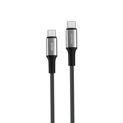 Lenyes LC559 Type-C to Type-C PD Örgü Tasarımlı Hızlı Şarj Özellikli Data ve Şarj Kablosu 60W 1M