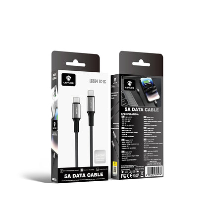 Lenyes LC564 Type-C to Type-C PD Örgü Tasarımlı Hızlı Şarj Özellikli Data ve Şarj Kablosu 240W 2M