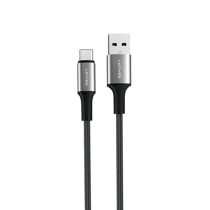 Lenyes LC566 USB-A to Type-C Örgü Tasarımlı Hızlı Şarj Özellikli Data ve Şarj Kablosu 12W 2M