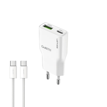 Lenyes LCH11 Serisi Type-C to Type-C GaN Teknolojili PD Hızlı Şarj Özellikli Kablolu Şarj Seti 20W