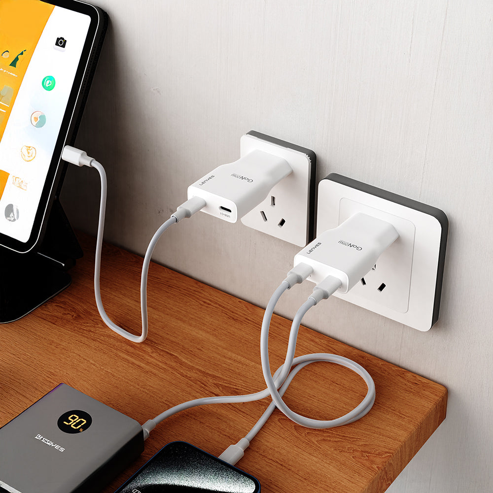 Lenyes LCH15 Dual Type-C PD GaN Teknolojili Hızlı Şarj Başlığı 20W