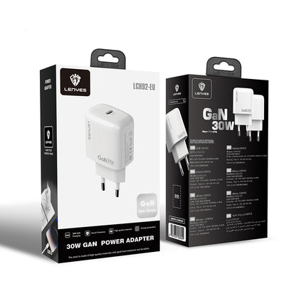 Lenyes LCH92 Type-C GaN Teknolojili PD Hızlı Şarj Özellikli Şarj Başlığı 30W