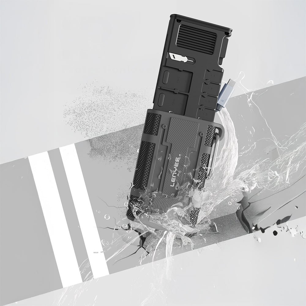 Lenyes LCR02 Type-C Kablolu Su Geçirmez Çoklu Kart Depolama ve Okuyucu Kutusu 10 Gbps