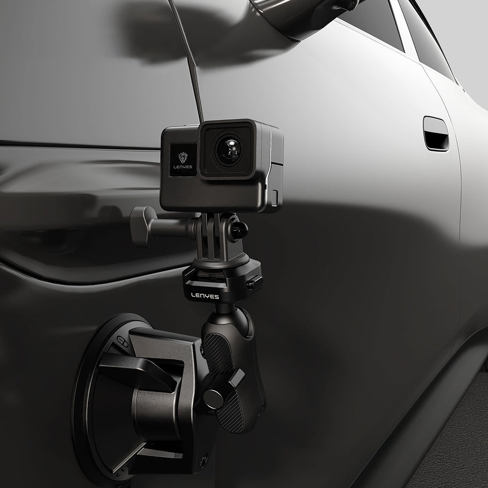 Lenyes LCT102 Teleskopik Vantuzlu Tasarım Aksiyon Kamera Tutucu