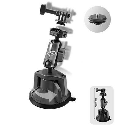 Lenyes LCT102 Teleskopik Vantuzlu Tasarım Aksiyon Kamera Tutucu