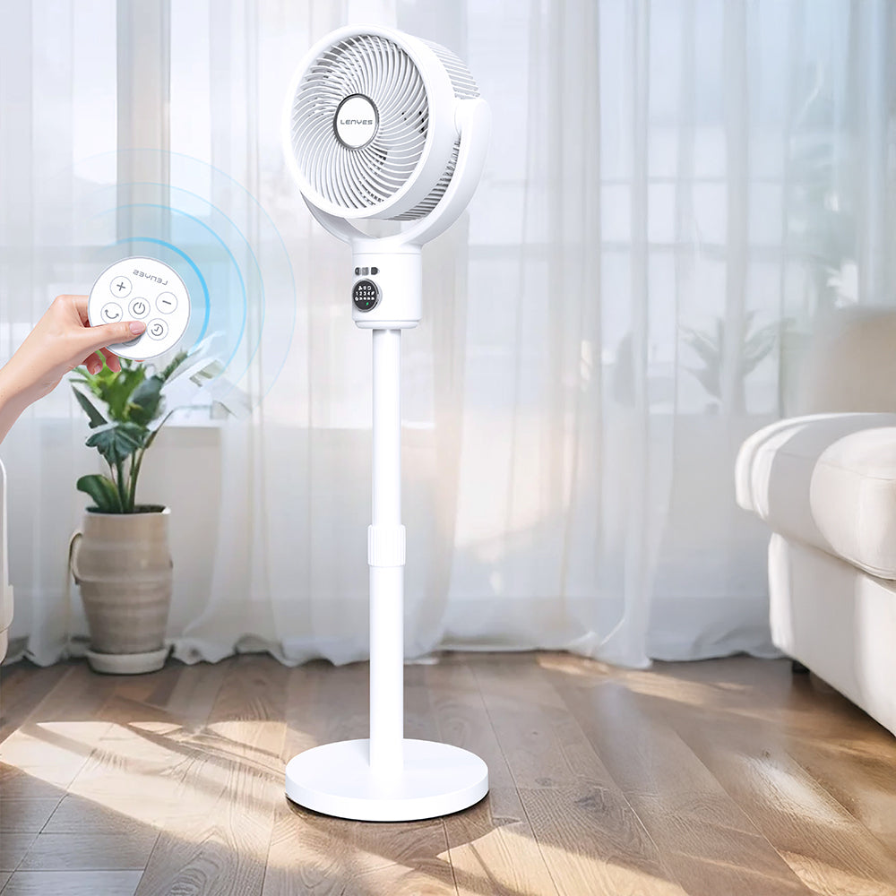 Lenyes LHF10 Dijital LED Göstergeli 5 Kademeli Uzaktan Kumandalı Uzayabilen Gövdeli 10 inç Fan