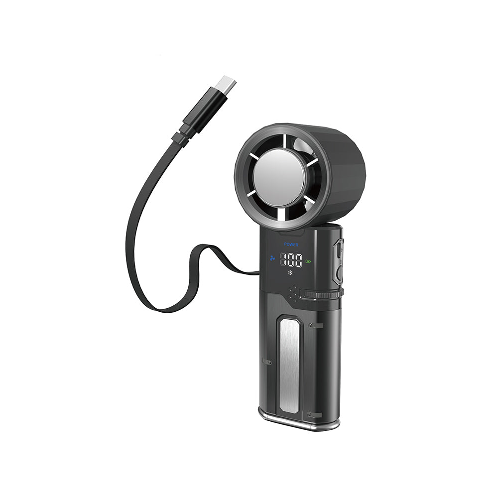 Lenyes LHF14 Dijital LED Göstergeli Buz Kompresli Katlanabilir Portatif Soğutucu El Fanı