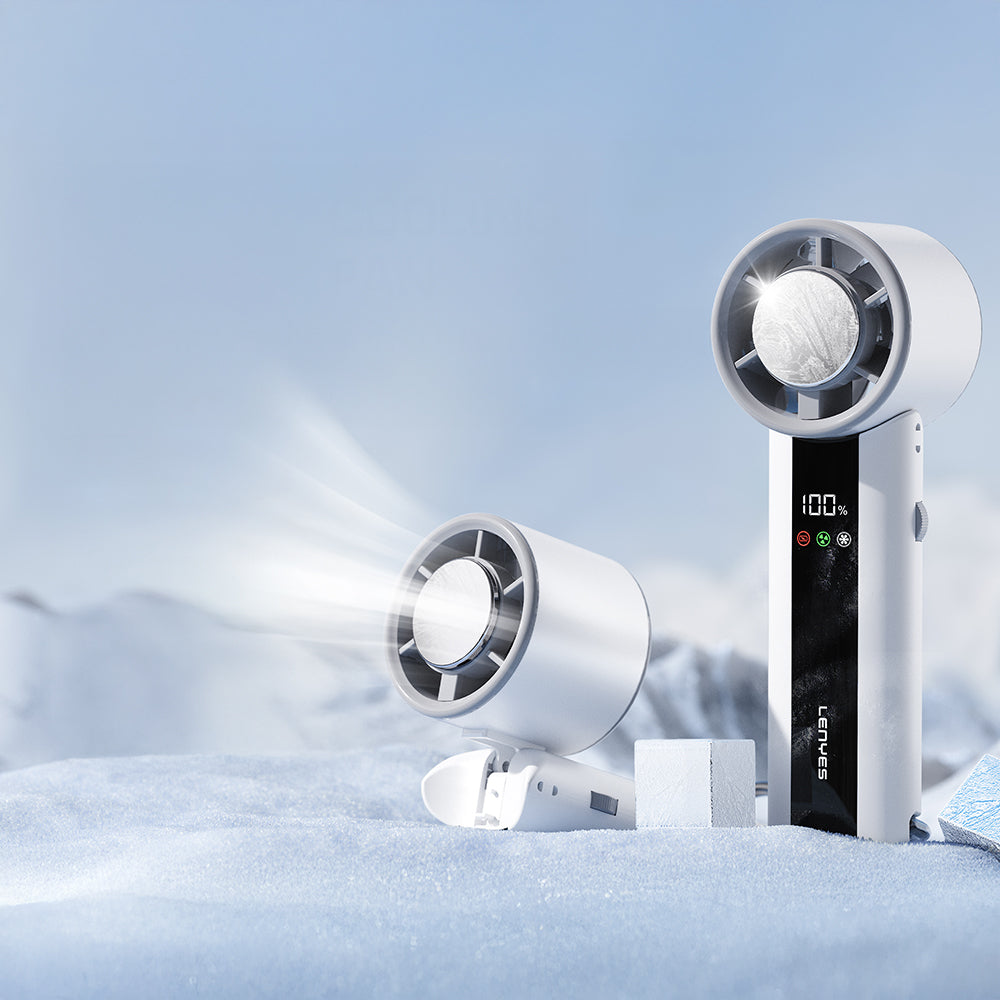 Lenyes LHF16 Dijital LED Göstergeli Buz Kompresli Portatif Soğutucu El Fanı