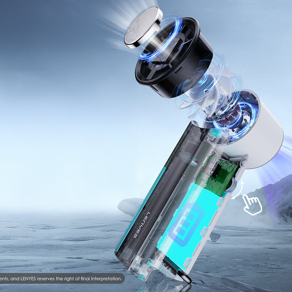 Lenyes LHF16 Dijital LED Göstergeli Buz Kompresli Portatif Soğutucu El Fanı