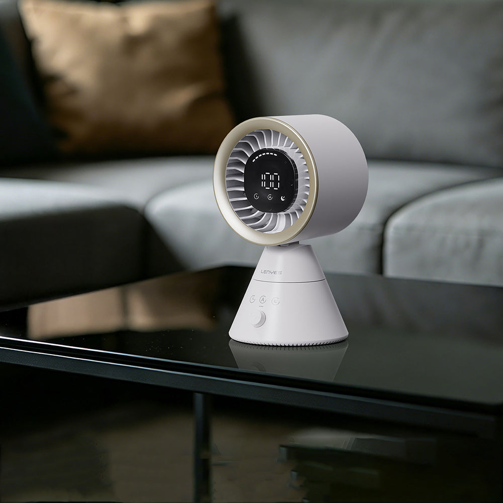 Lenyes LHF22 Dijital Led Göstergeli AI Hava Kontrollü Kule Tipi Soğutucu Masa Fanı