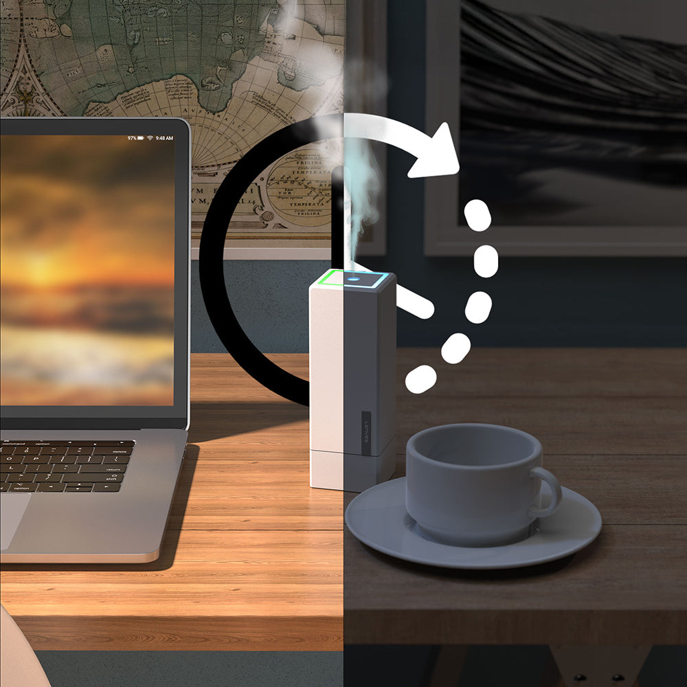 Lenyes LHU02 Küp Tipi RGB Atmosfer Işıklı Nano Sprey Sessiz Hava Nemlendirici