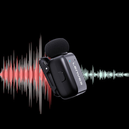 Lenyes LM206 Dijital LED Göstergeli Type-C Portlu Kablosuz Yaka Mikrofonu