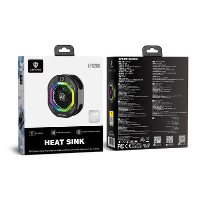 Lenyes LPC206 Yapay Zeka Destekli RGB Işıklı Alüminyum Telefon Soğutucu Fan