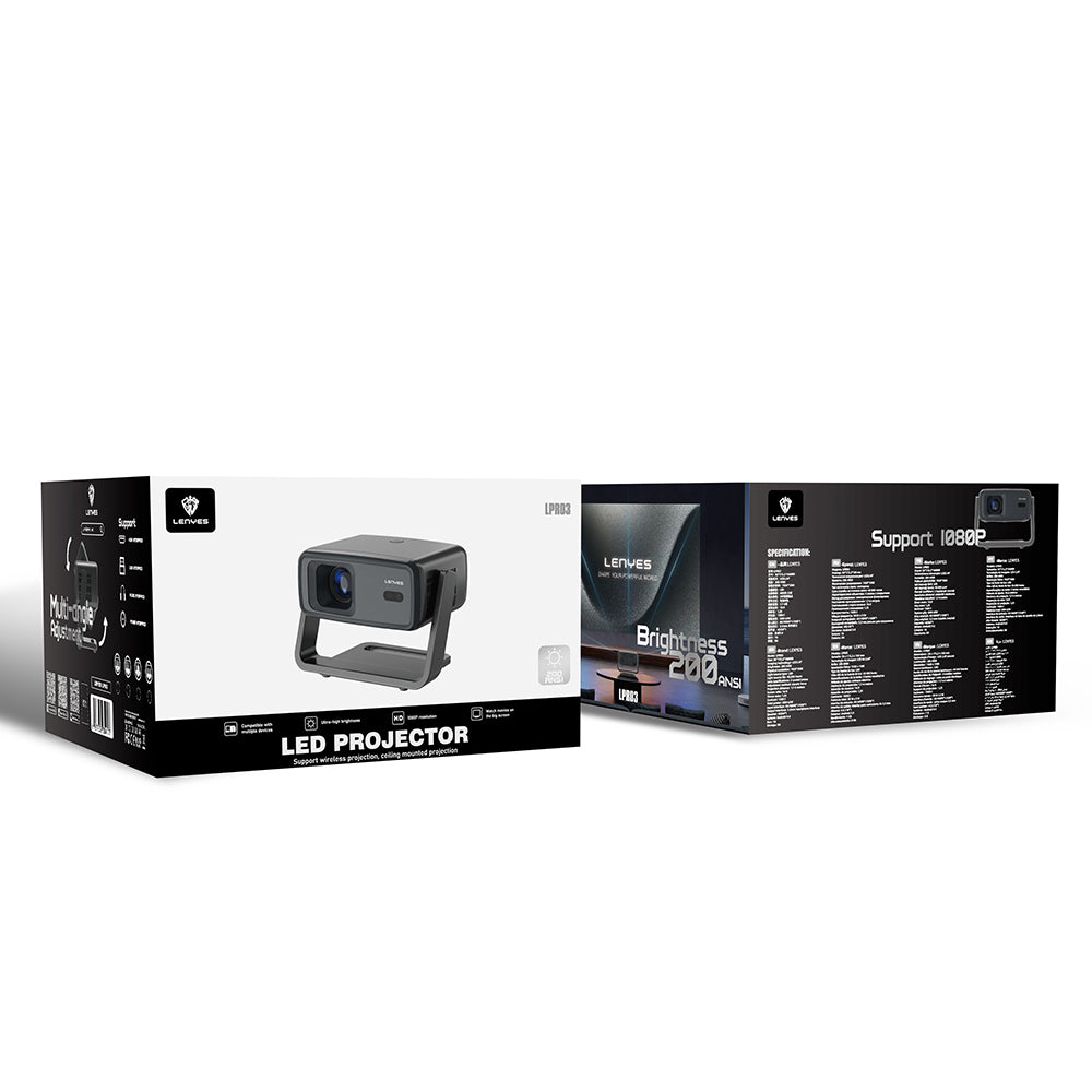 Lenyes LPR03 2.69 inç LCD 200 ANSI Lümen PTZ Projektör Yansıtma Cihazı