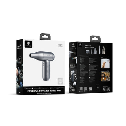 Lenyes LTF02 Dijital LED Göstergeli 4 Kademeli Çok Fonksiyonlu Turbo El Fanı