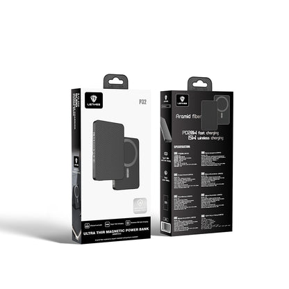 Lenyes P32 M-safe Şarj Özellikli Aramid Fiber Powerbank 15W 5000mAh