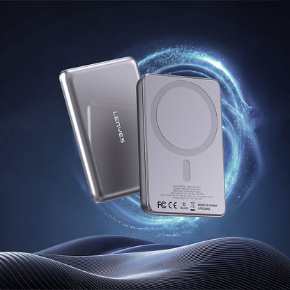 Lenyes PW0015D Ultra İnce LED Göstergeli Wireless Powerbank 15W 5000mAh